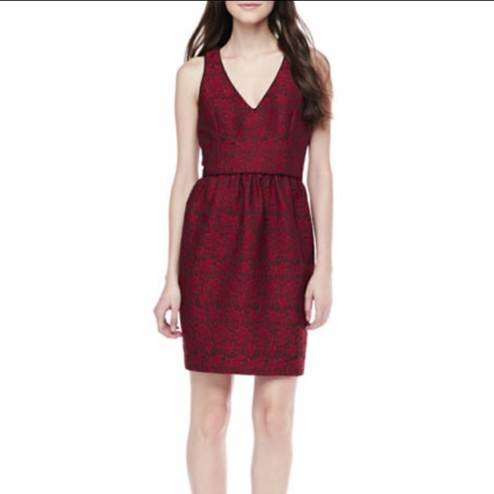NWT 4 Collective Lace Jacquard V-Neck Dress